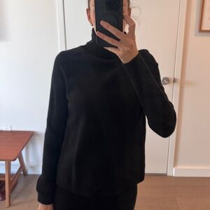 J. Crew Wool Cashmere Blend Black Turtleneck